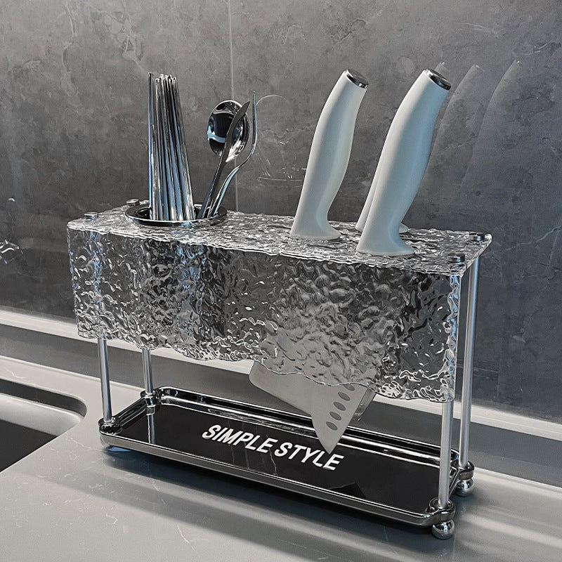 Acrylic Multifunctional Countertop Chopsticks And Knives Storage Rack