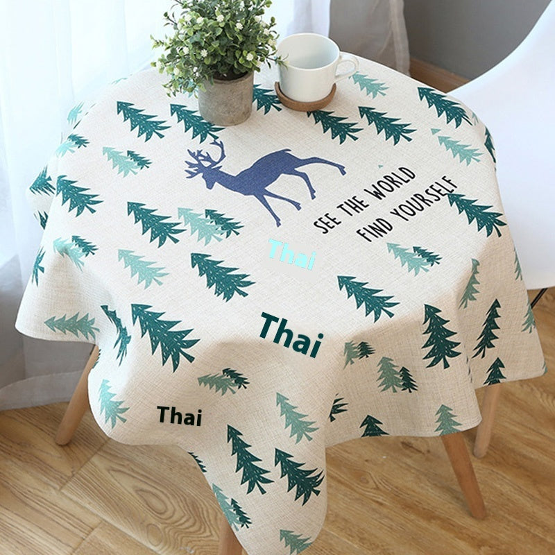 Pastoral Modern Simple Fabric Cotton And Linen Small Round Table Coffee Table Cloth And Tablecloth