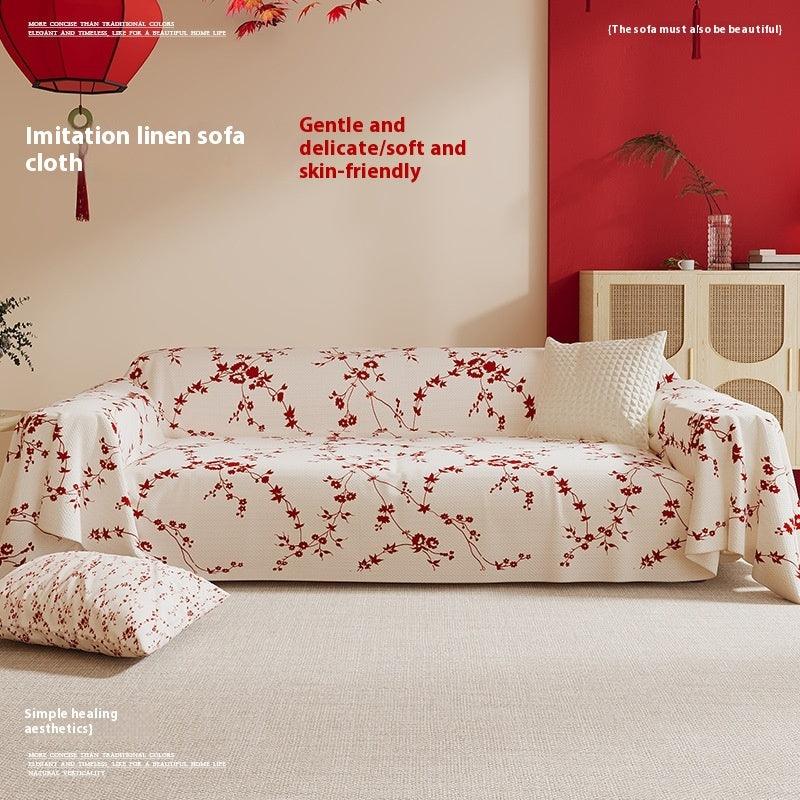 New Year Celebration Chinese Style Sofa Cover High Sense Four Seasons Universal Anti-scratching
