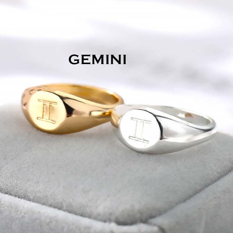 Male And Female Twelve Constellations One Ring