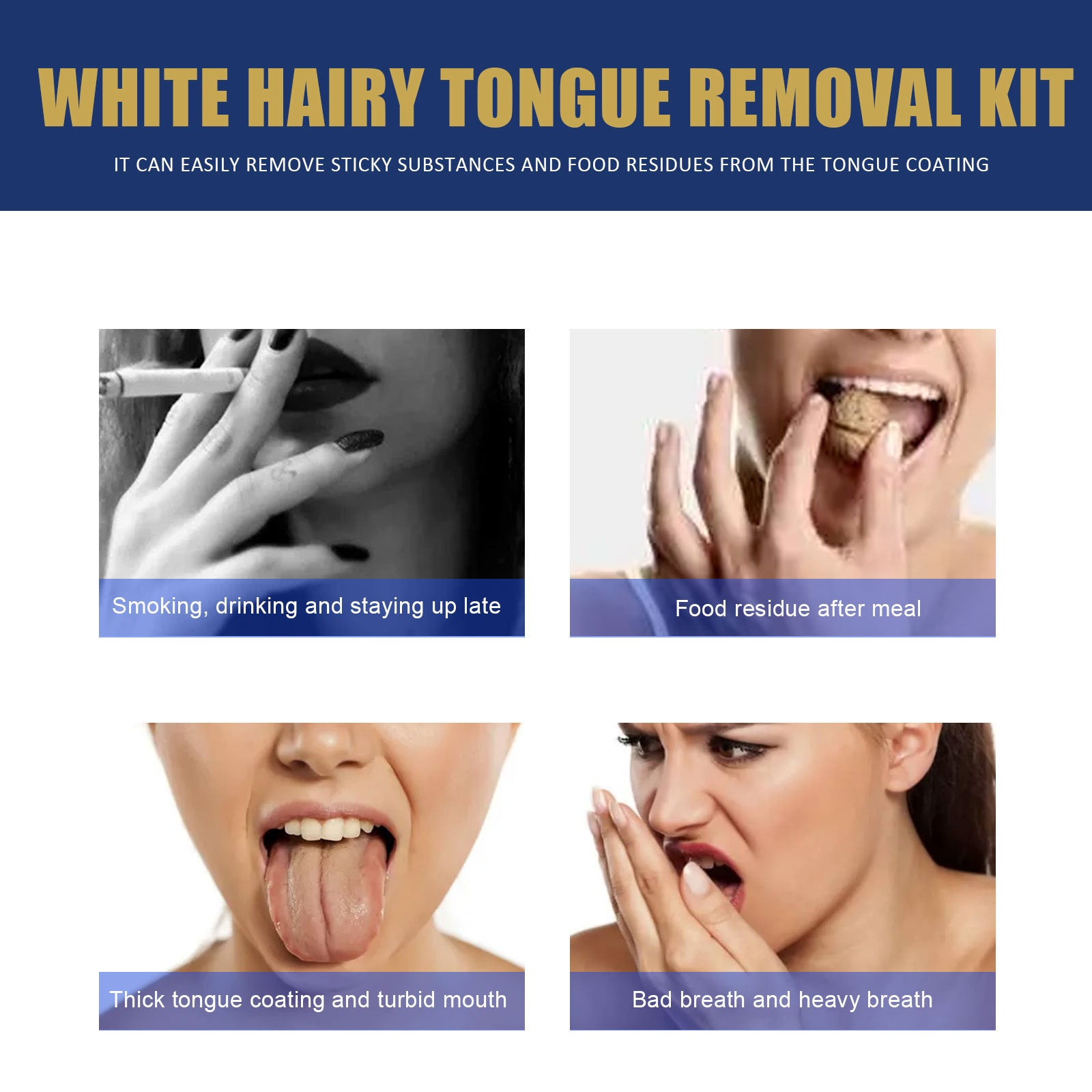 Tongue Coating Brush Clean Oral Care Remove Breath Odor