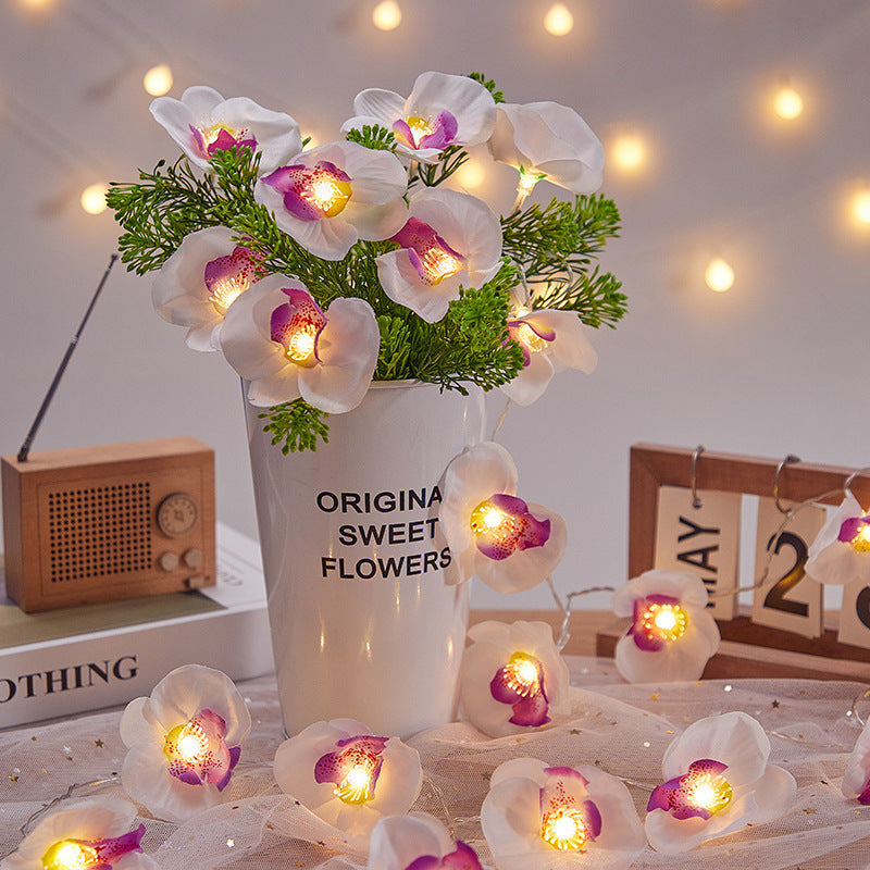 Outdoor Decoration LED Simulation Butterfly Orchid Light String