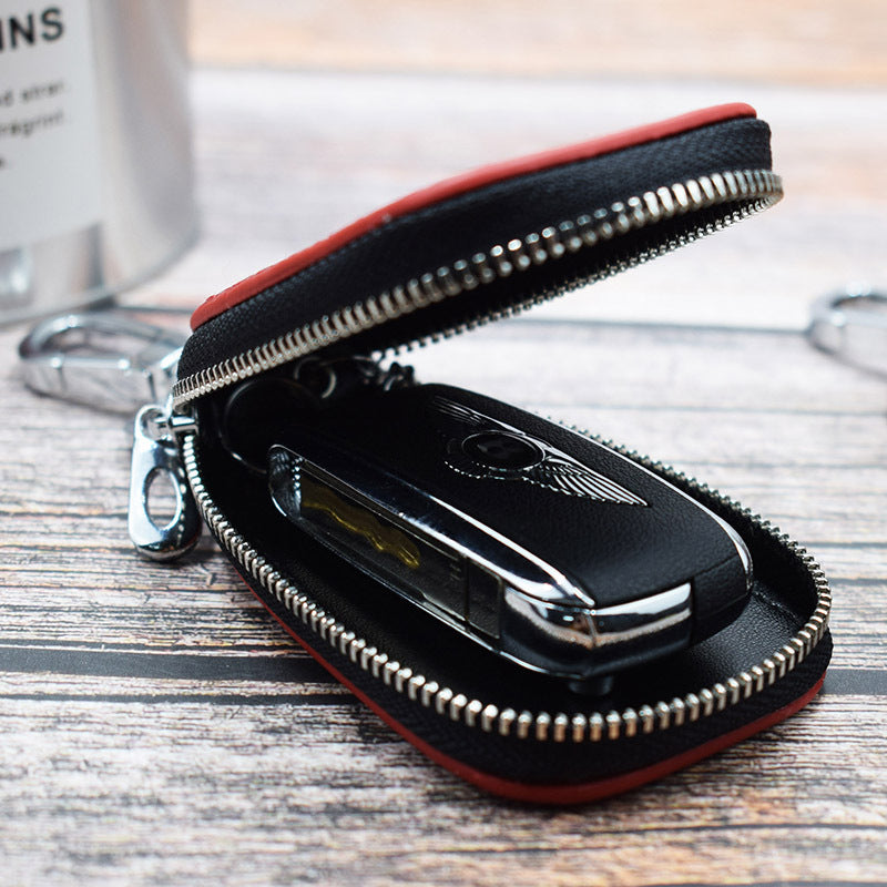 Tree Cream Leather Key Case Waist Hanging Casual Retro