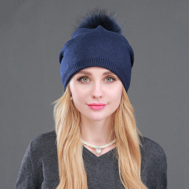 Autumn And Winter Women's Knitted Wool Hat