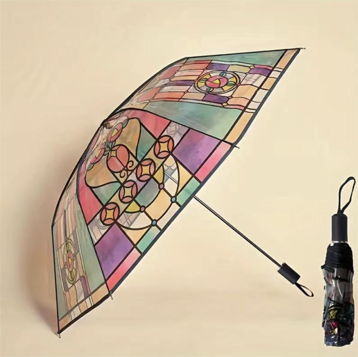 Automatic Transparent Folding Umbrella Large