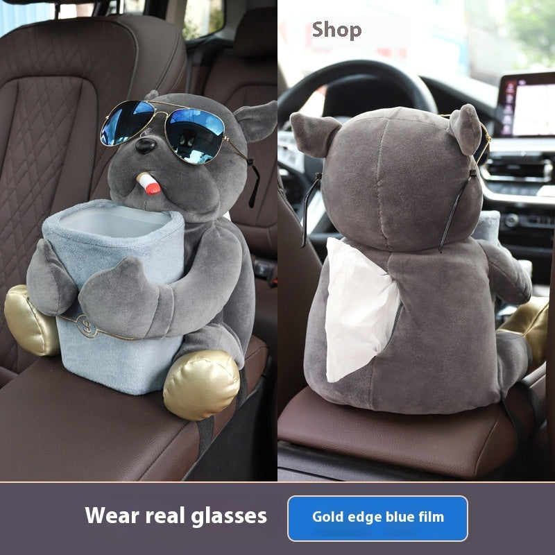 Creative Car Tissue Box Trash Can Two-in-one Cute