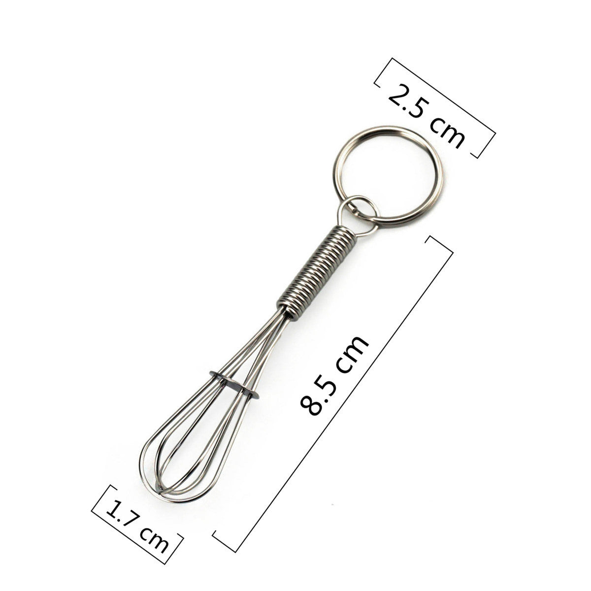 Full size mini keychain manual whisk gold silver