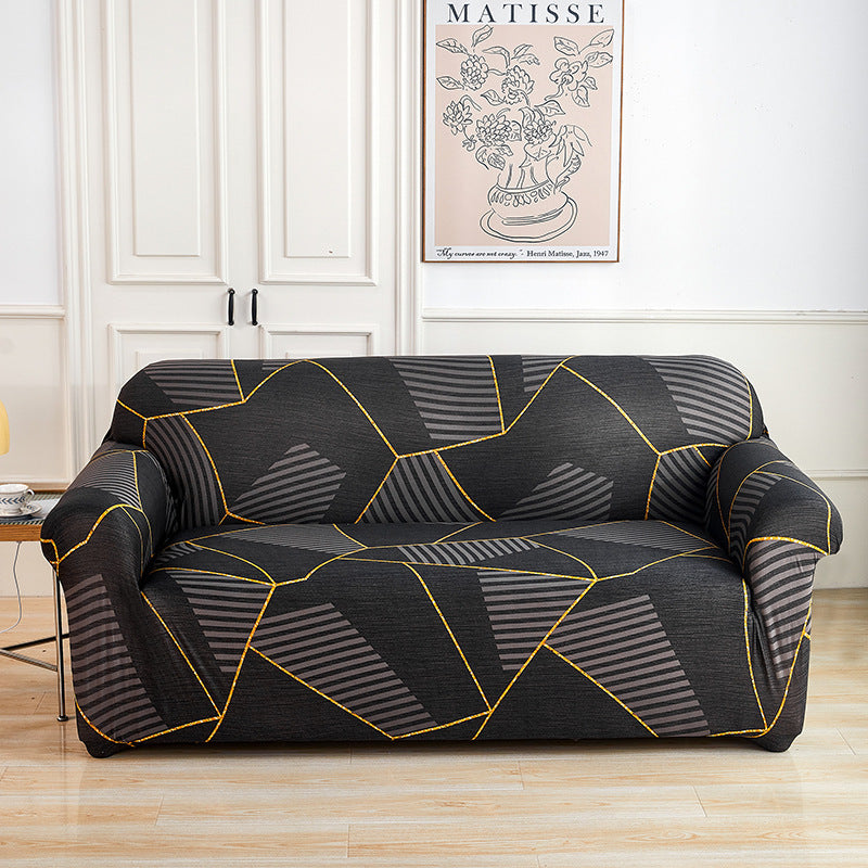Elastic All-inclusive Milk Silk Printed Sofa Cover Universal