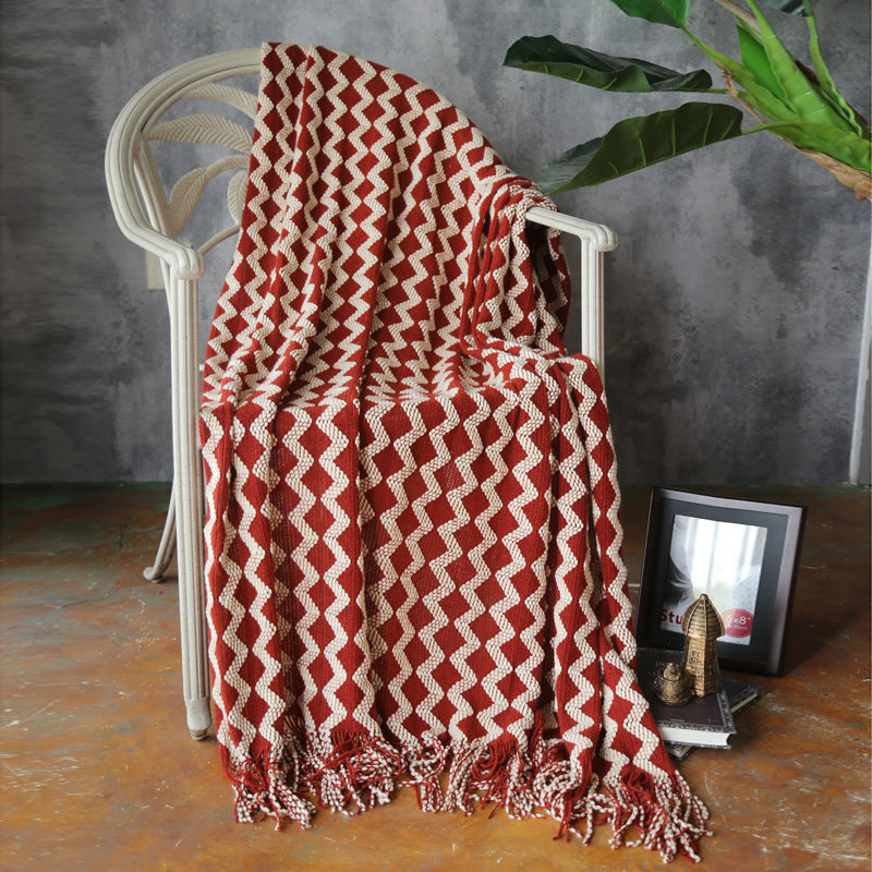 Tassel shawl for blanket