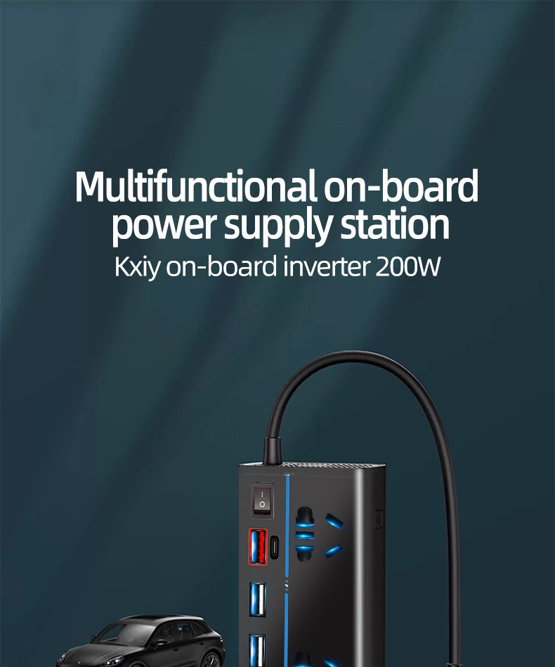 Car Inverter Charger 12v24v To 110 V220V Power Adapter Type-c Mobile Phone