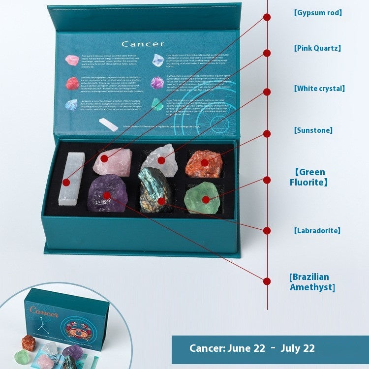Twelve Constellation Natural Crystal Stone Suit Box