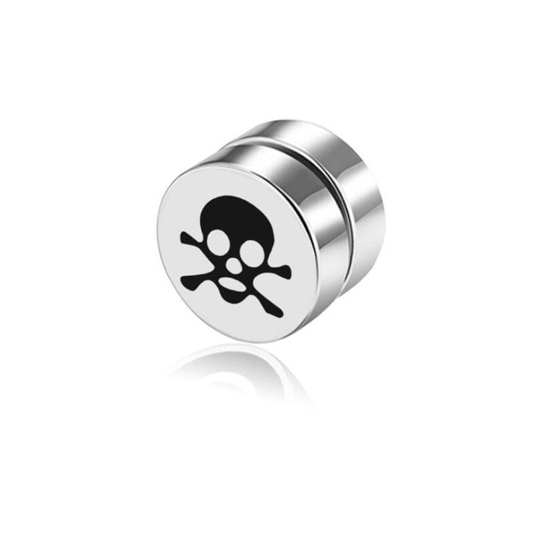 Men's Magnet Dumbbell Titanium Steel Earrings