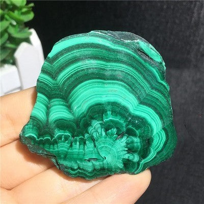 Natural Malachite Green Grinding Slice Mineral Specimen Ornamental Stone