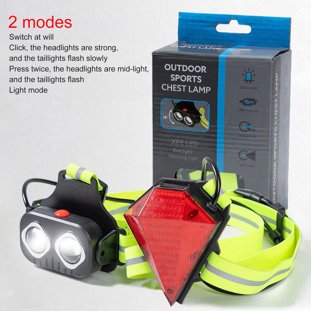Double T6 Mountaineering Rock Climbing Night Run Warning Light