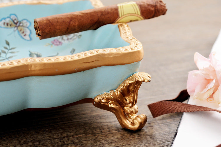 American Resin Creative Living Room Ashtray Decoration Home Office Pastoral Style