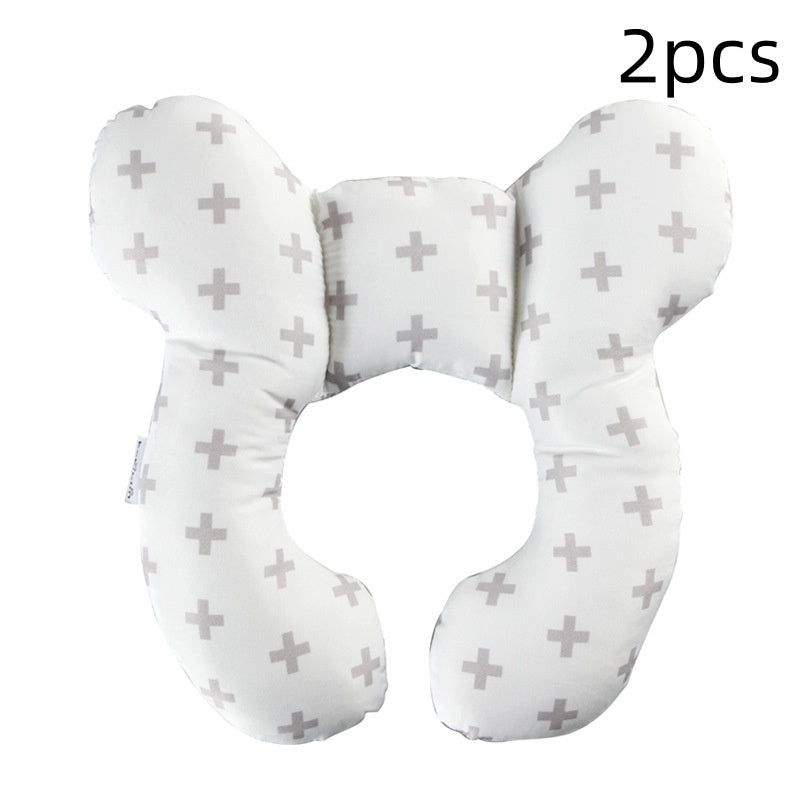 Oreiller pour bébé, lit de bébé, siège de sécurité en U, protège-nuque, oreiller de poussette fixe stéréotypé