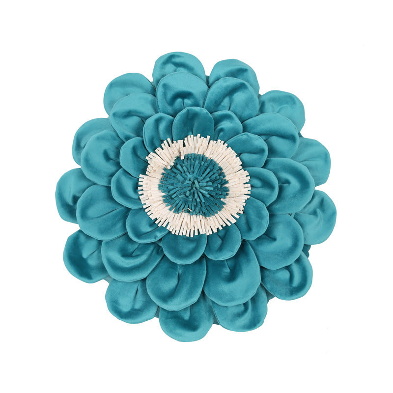 Flower Three-dimensional Embroidered Flannel Pillowcase