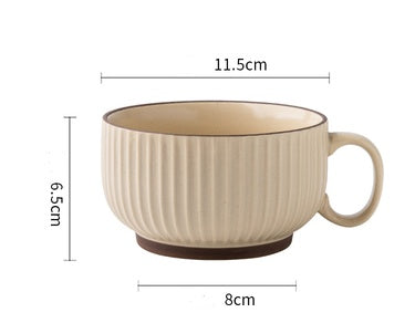 Nordic Vertical Stripe Ins Ceramic Coffee Cup