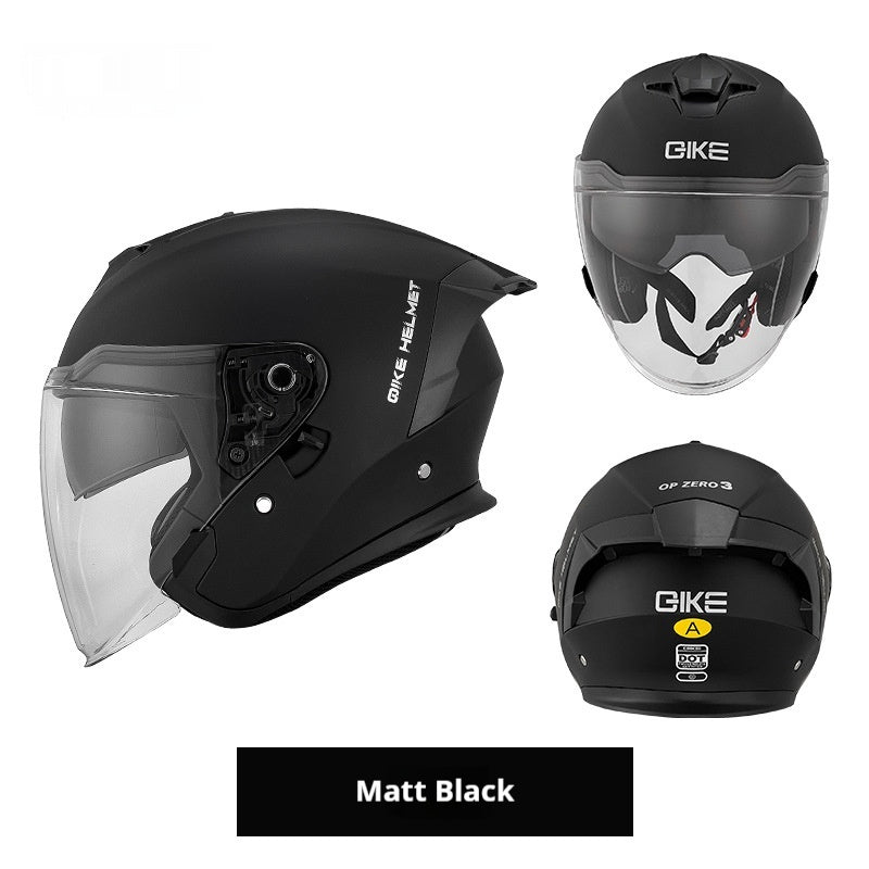 Three-quarter Safety Riding Motorcycle Electric Vehicle Class A Large Tail Helmet