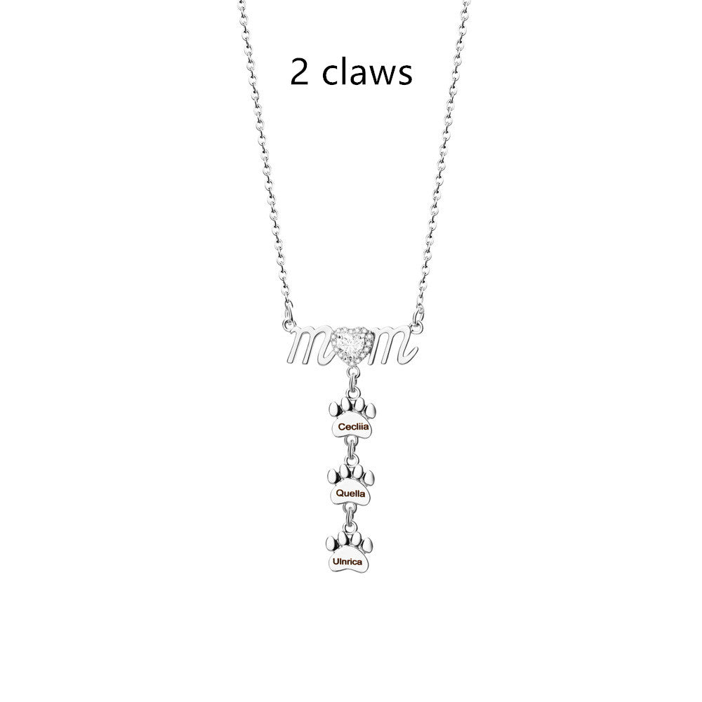 Mom Heart Diamond Necklace Mother's Day