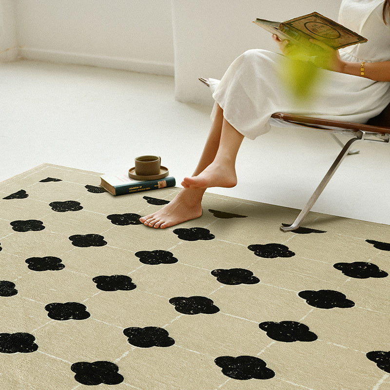 Modern French Print Living Room Bedroom Rug