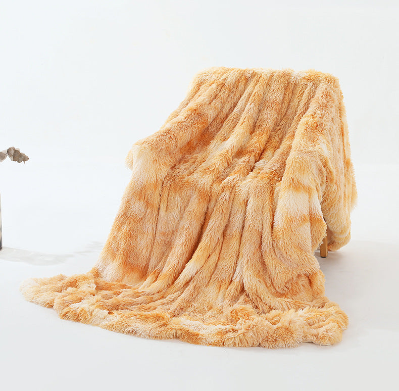 Couverture douce et duveteuse en fausse fourrure pour canapé ou lit