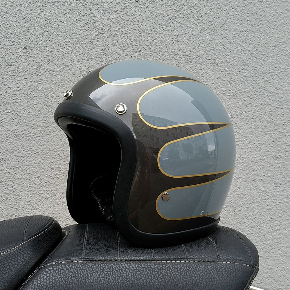 Helmet Men's And Women's Retro FRP Motorcycle