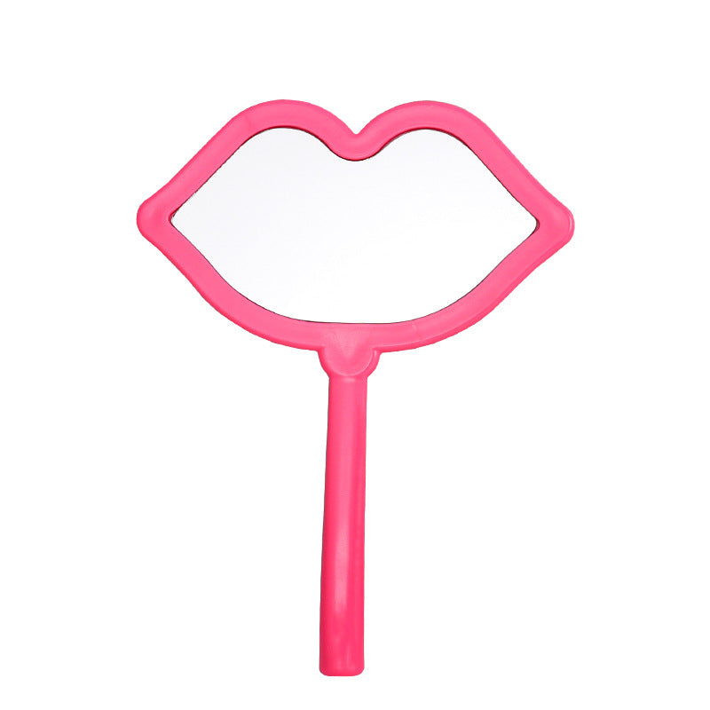 Lip Hand-held Makeup HD Portable Makeup DIY Mini Mirror