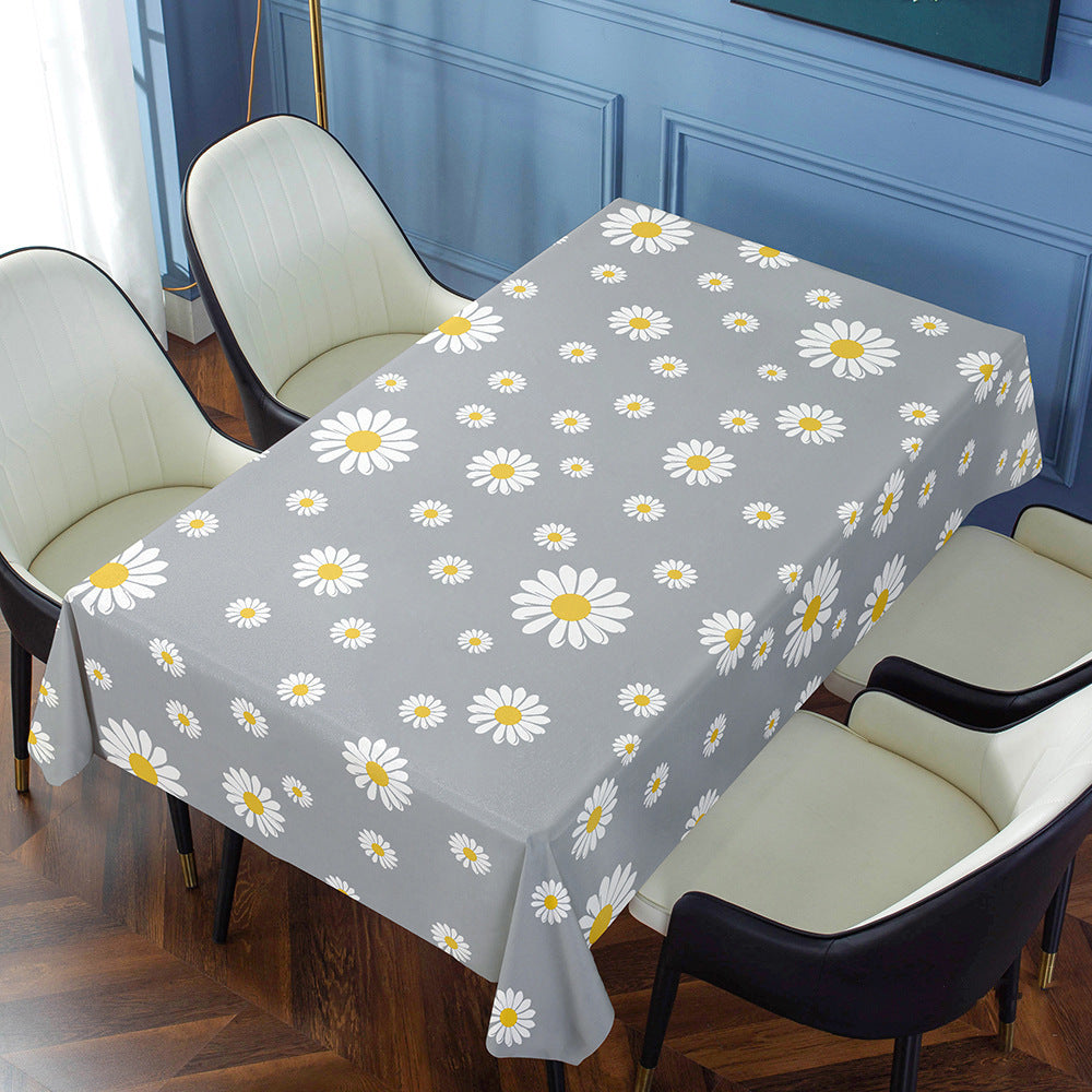 Non-slip Pvc Waterproof And Oil-proof Rectangular Coffee Table Tablecloth