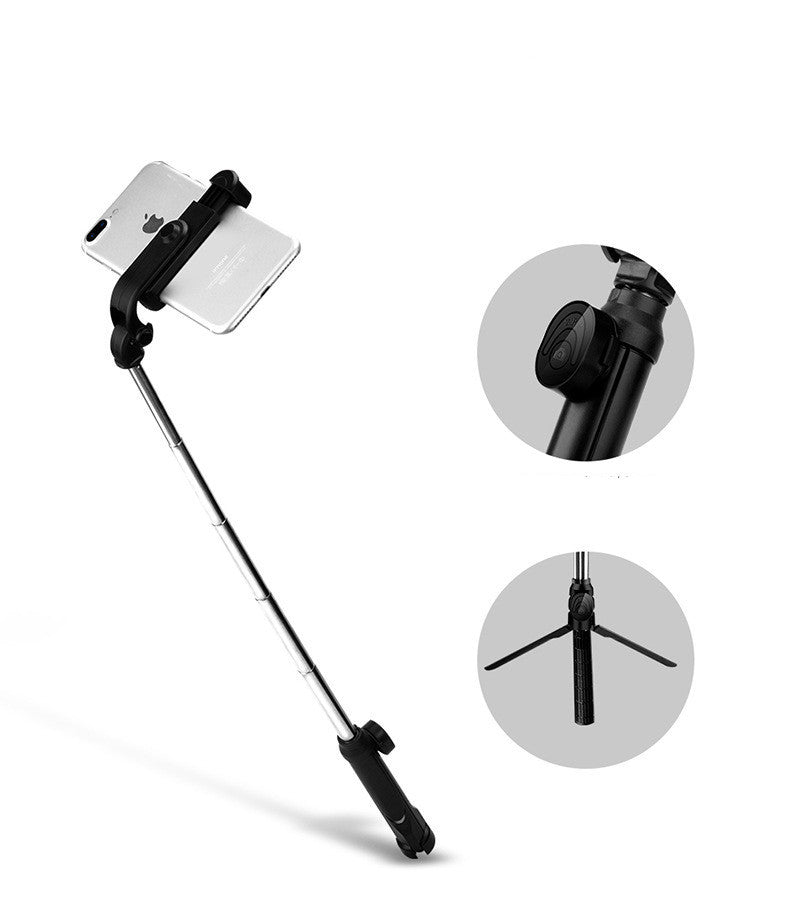 Compatible with Apple, Bluetooth Tripod Selfie Stick Mobile Phone Live Broadcast Without Disassembly
