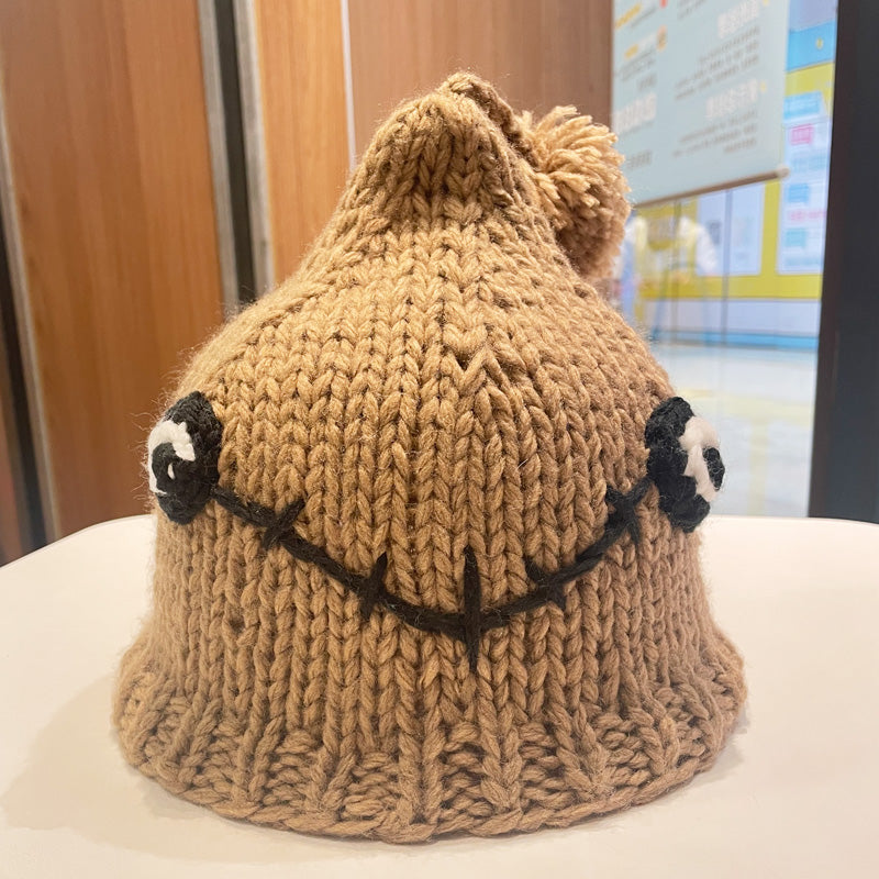 Warm Ear Protection Handmade Knitted Hat Sleeve Cap
