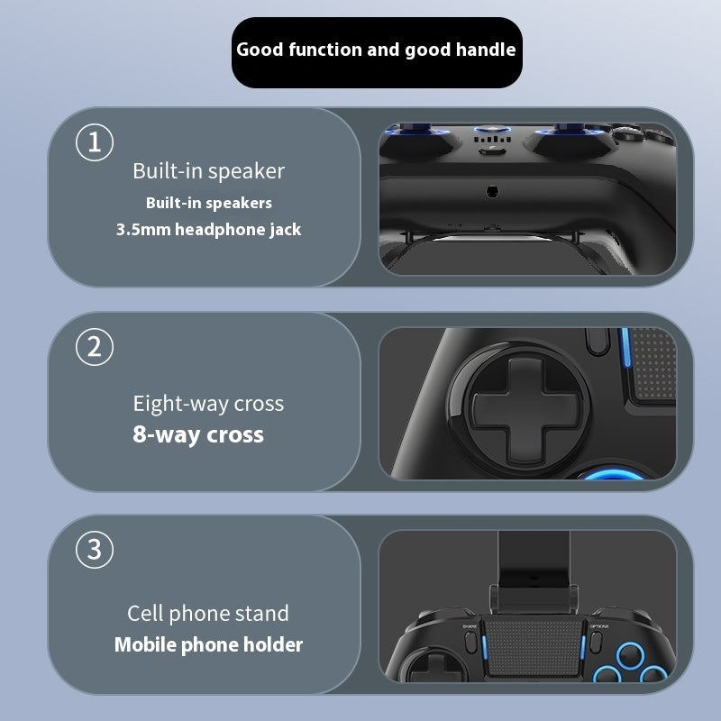 Bluetooth Gamepad Symmetrical Rocker Black Computer