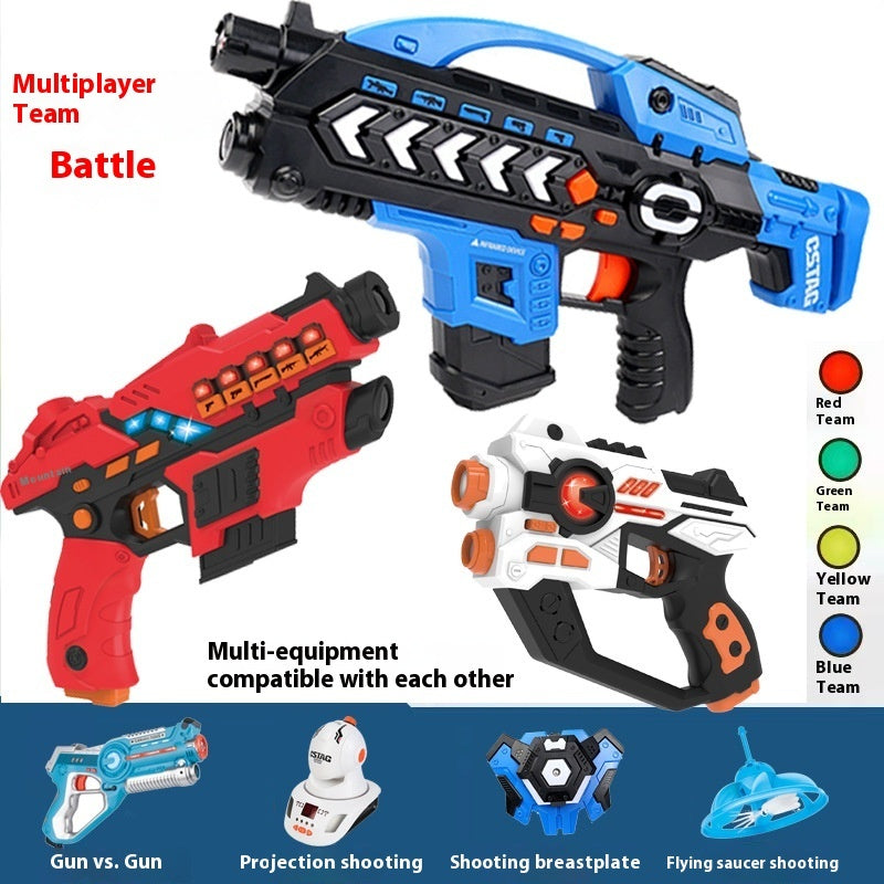 Canhui Red Line-to-line Battle Pistol Toy Induction Acousto-optic Gun Children's Laser Battle Toy Gun With Projector