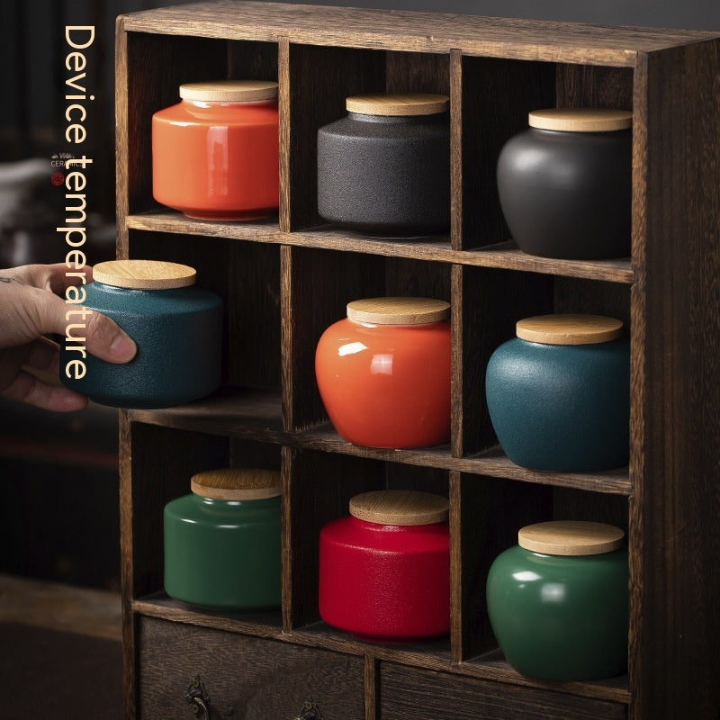 Pot Household Sealed Jar Porcelain Tea Storage Tank