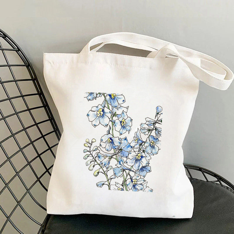 Women's Fashion Canvas One Shoulder Tote Shopping Bag