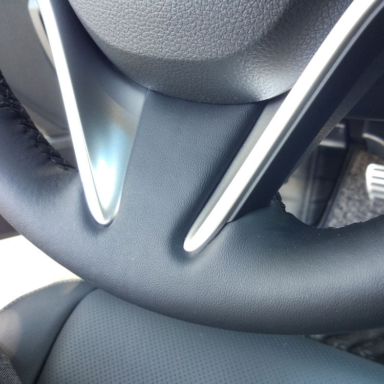 Hand Stitched Leather Steering Wheel Cover