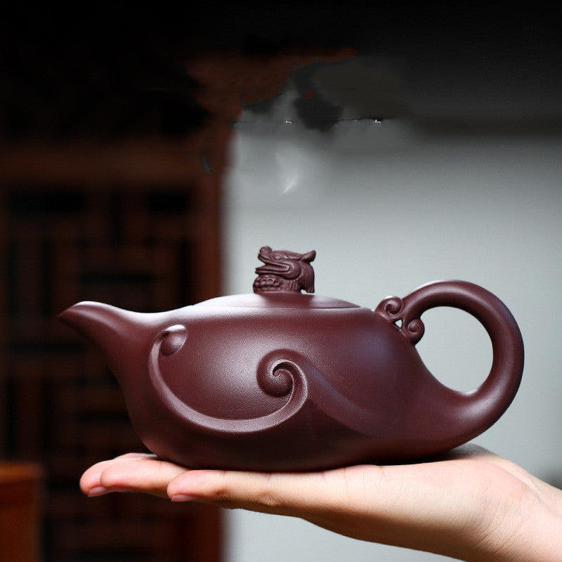 Pure Handmade Longying Teapot Large Capacity 420ml Tea Set