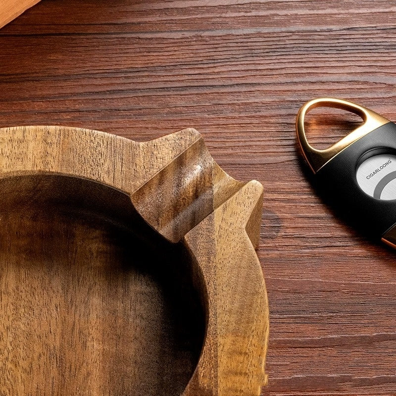 Solid Wood Ashtray Square Creative Acacia Mangium Cigar