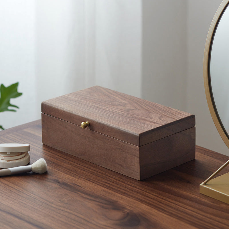 Black Walnut Home Jewelry Organizer High-capacity Multi-layer