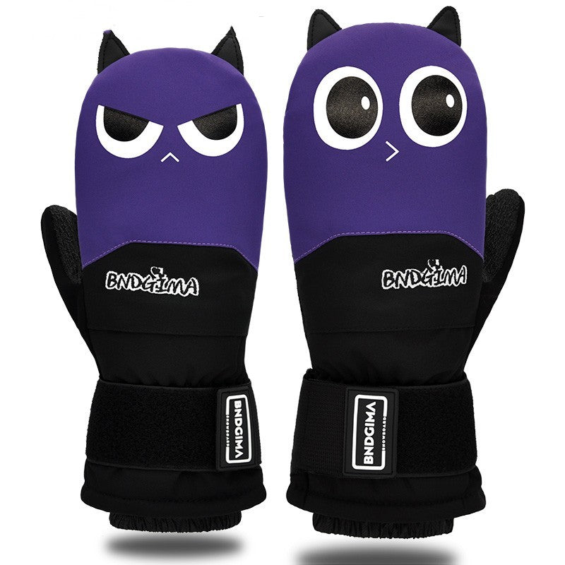 Waterproof Thickened Warm Double Snowboarding Gloves For Men And Women