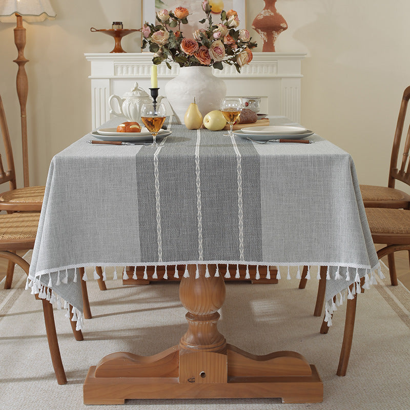 Waterproof Tablecloth Household Cotton And Linen Simplicity