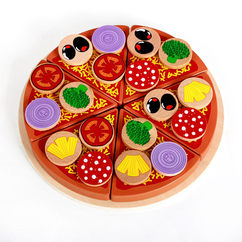 Wooden Simulation Play House Mushroom Pizza Toy