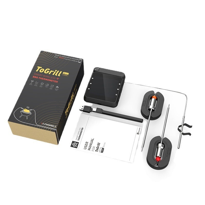 Smart Wireless Barbecue Thermometer Mobile Phone APP Remote