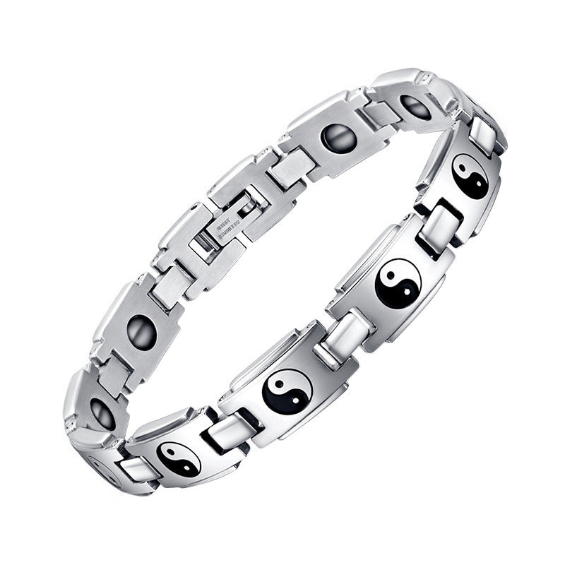 Bijoux de bracelet Tai Chi en acier titane pour hommes