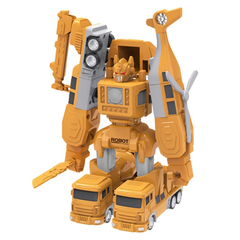 Children's Magnetic Deformation Engineering Vehicle Magnetic Toy