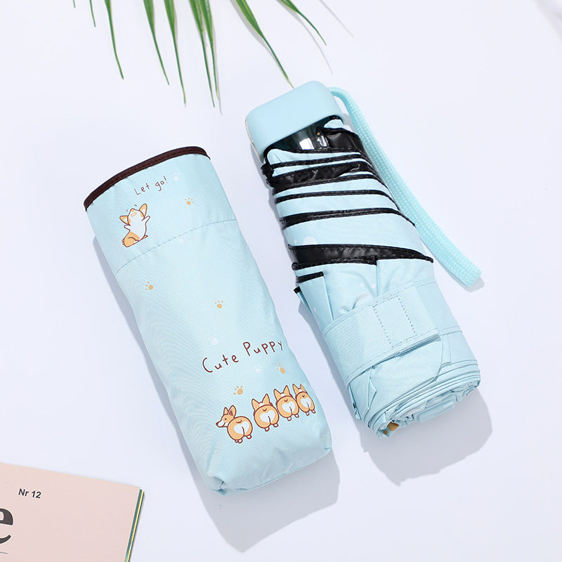 Children's Umbrella Off Sunscreen And Windproof Cartoon Umbrella Girl