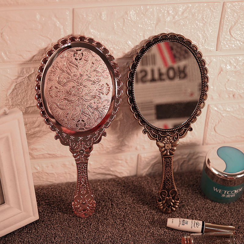 HD Handheld Makeup Mirror Portable Handle