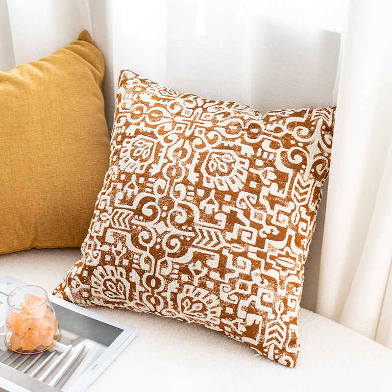 Ethnic Style Yarn-dyed Elephant Throw Pillow Cushion