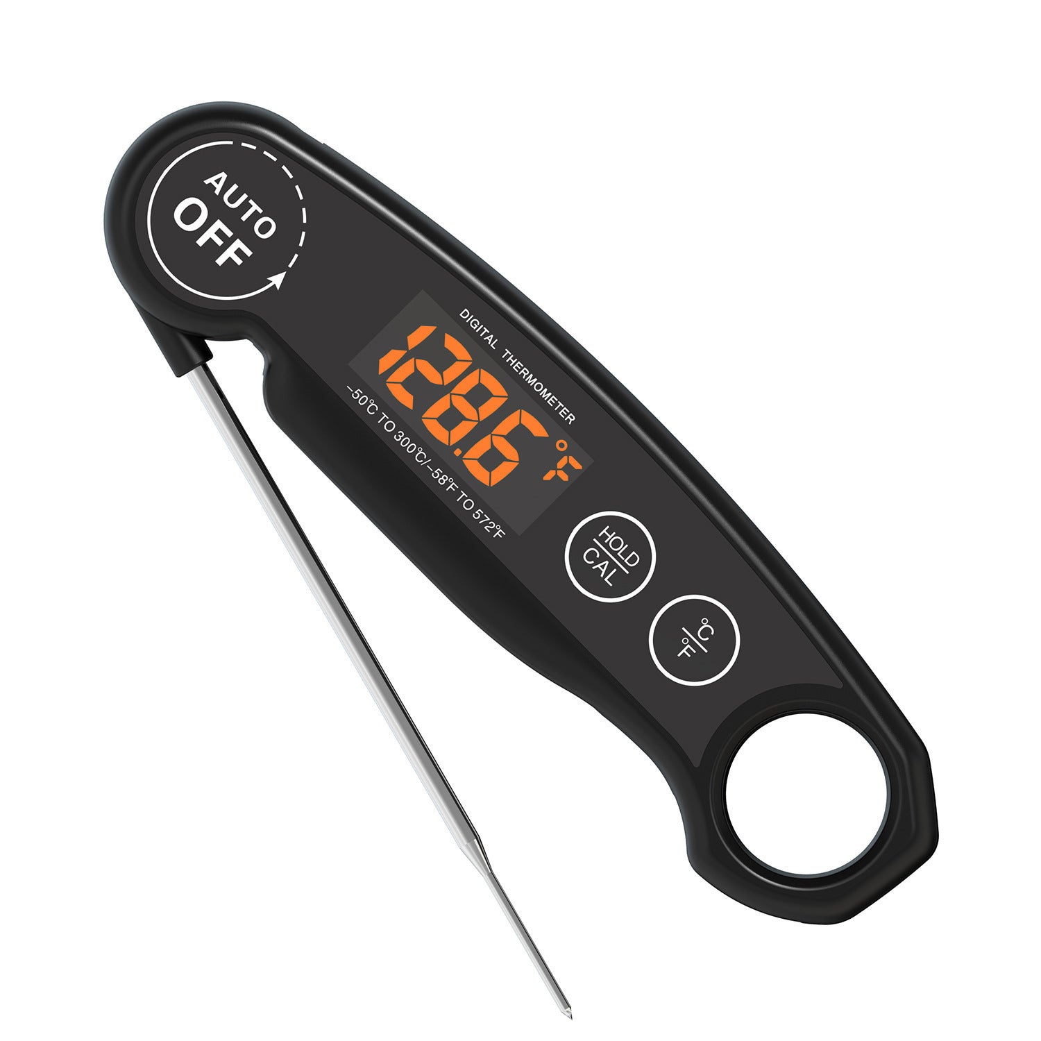 Folding Food Barbecue Meat Thermometer LED Display