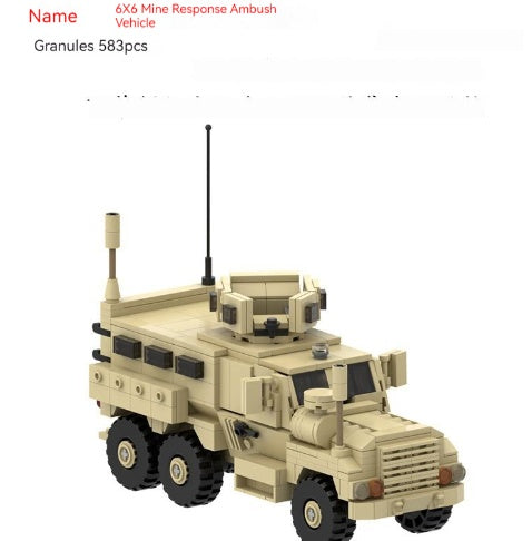 MOC-67379 6x6 Mine Anti-ambush Vehicle Military Model Toy